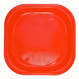 Plastikteller Platz PS flach Orange 200x200mm (720 Stück)