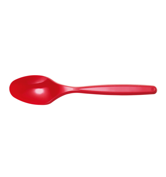 Kleiner Plastiklöffel PS Rot 120mm (1200 Stück) Kleiner Plastiklöffel PS Rot 120mm (1200 Stück)