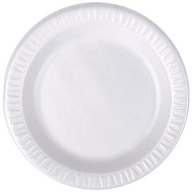 Styroporteller "Quiet Classic" Laminat Weiß Ø180mm (125 Stück)