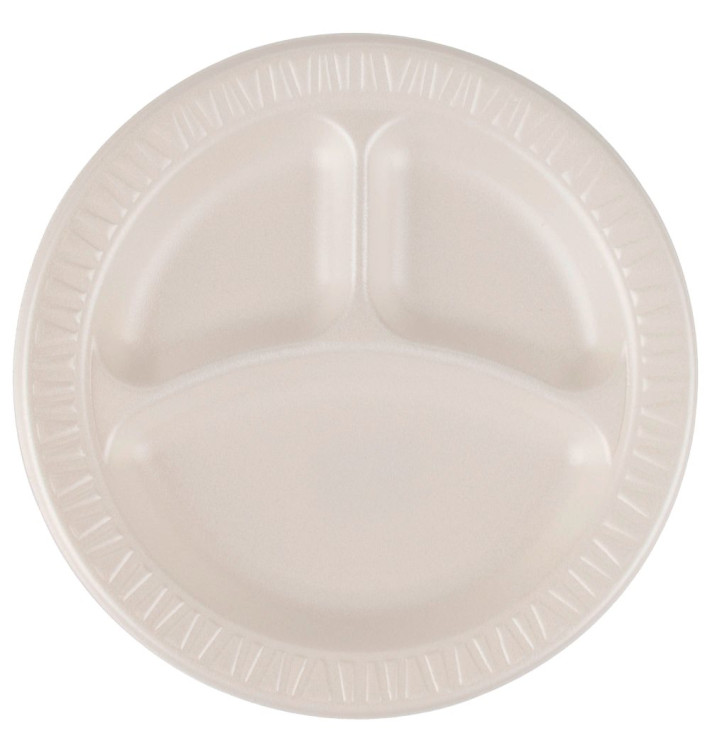 Styroporteller "Quiet Classic" 3-Geteilt Laminat Honig Ø230mm (125 Stück) Styroporteller "Quiet Classic" 3-Geteilt Laminat Honig Ø230mm (125 Stück)
