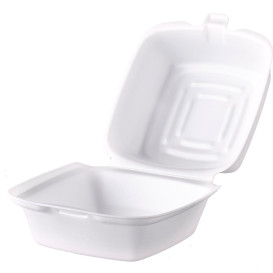 Burger-Box Styropor weiß 130x130x80mm (125 Stück)