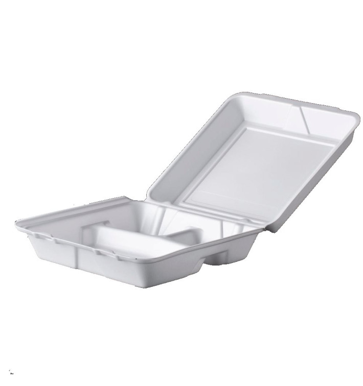 Verpackung EPS Styropor Große 3-Geteilt Weiß 240x235mm (100 Stück) Verpackung EPS Styropor Große 3-Geteilt Weiß 240x235mm (100 Stück)