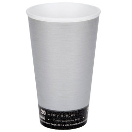 Styroporbecher "Fusion" Grau 12Oz/355ml Ø94mm (500 Stück)