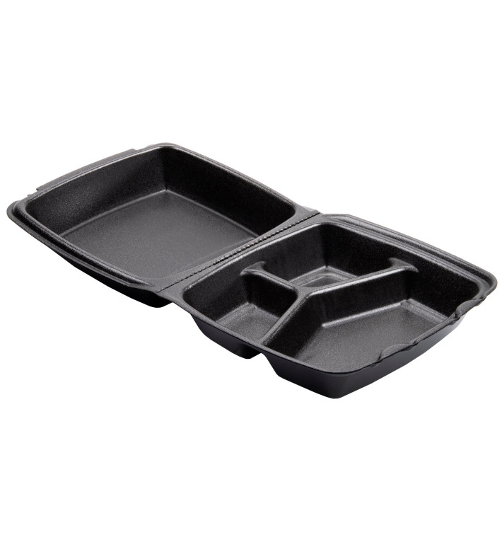 Verpackung EPS Mittlere 3-Geteilt Deckel Abnehmbar Schwarz 210x200mm (100 Stück) Verpackung EPS Mittlere 3-Geteilt Deckel Abnehmbar Schwarz 210x200mm (100 Stück)