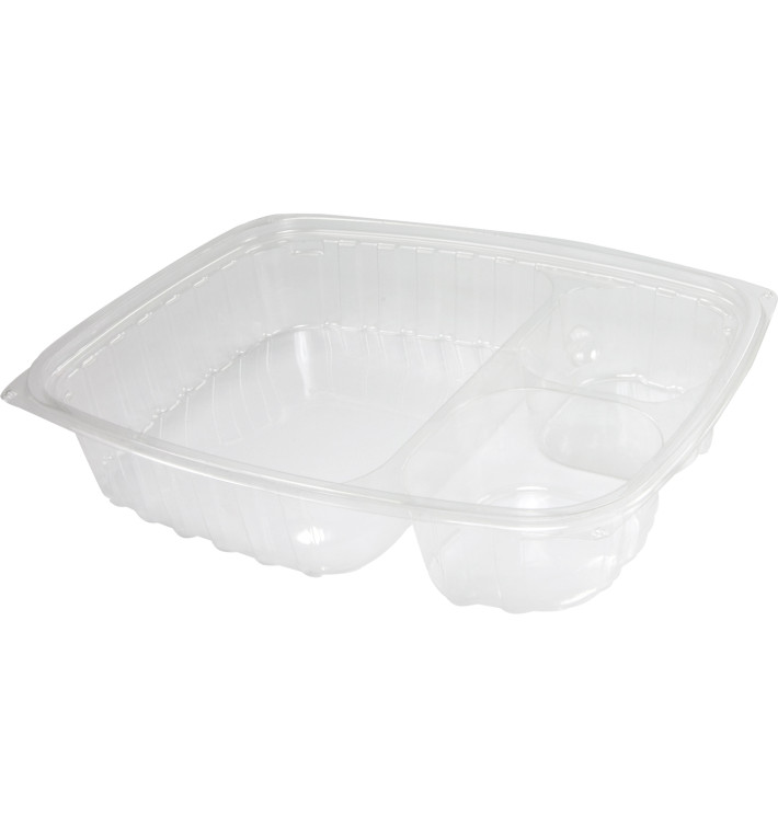 Behälter aus Plastik PS "Clear Pac" 3-Geteilt Transp. 887ml (63 Stück) Behälter aus Plastik PS "Clear Pac" 3-Geteilt Transp. 887ml (63 Stück)