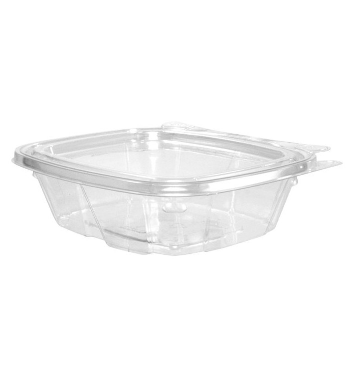 Plastikbehälter PET Unverletzlich Deckel Flach 240ml (100 Stück) Plastikbehälter PET Unverletzlich Deckel Flach 240ml (100 Stück)