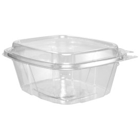 Plastikbehälter PET Unverletzlich Deckel Flach 475ml (200 Stück)