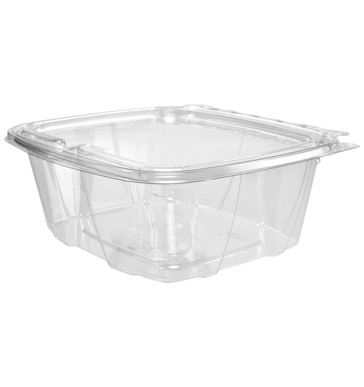 Plastikbehälter PET Unverletzlich Deckel Flach 950ml (100 Stück) Plastikbehälter PET Unverletzlich Deckel Flach 950ml (100 Stück)