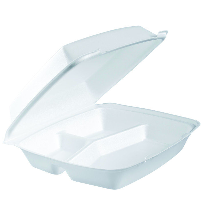 Verpackung EPS ExtraGroße 3-Geteilt Deckel Abnehmbar Weiß 240x235mm (200 Stück) Verpackung EPS ExtraGroße 3-Geteilt Deckel Abnehmbar Weiß 240x235mm (200 Stück)