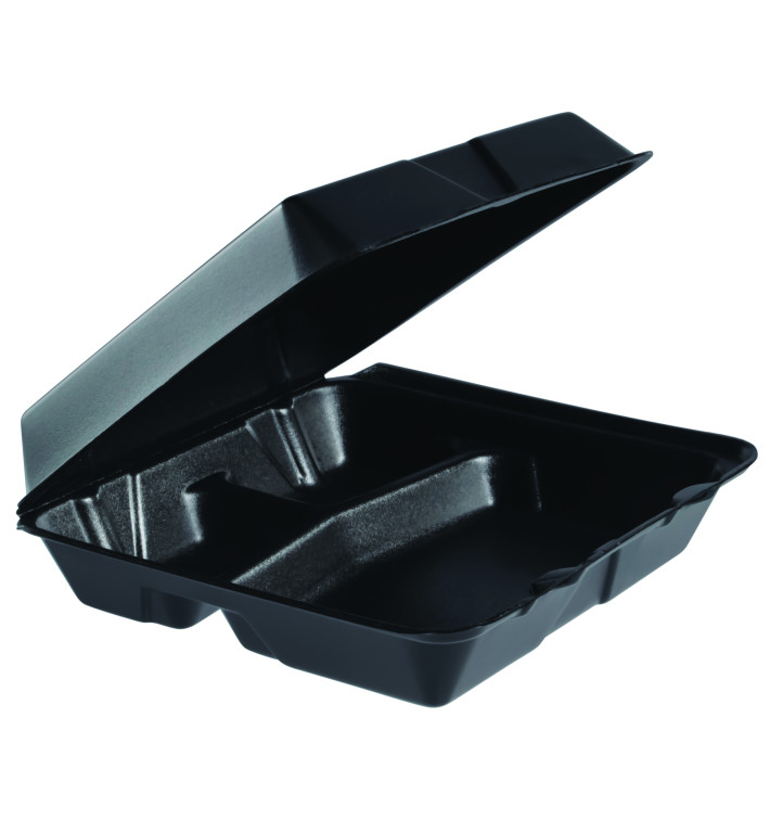 Verpackung EPS Styropor Große 3-Geteilt Schwarz 240x235mm (100 Stück) Verpackung EPS Styropor Große 3-Geteilt Schwarz 240x235mm (100 Stück)