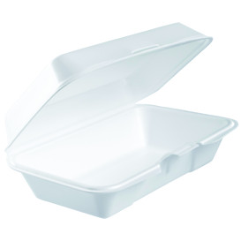 Verpackung EPS Lunchbox Deckel Abnehmbar Weiß 225x140mm (125 Stück)