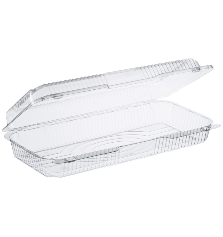 Plastikbehälter PS "StayLock" Klappdeckel Transp. 1485ml (100 Stück) Plastikbehälter PS "StayLock" Klappdeckel Transp. 1485ml (100 Stück)