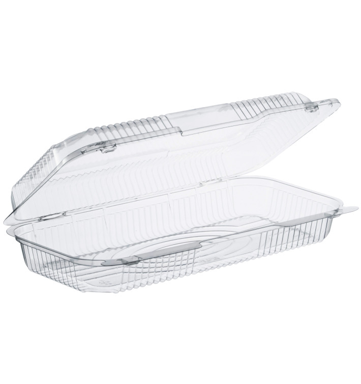 Plastikbehälter PS "StayLock" Klappdeckel Transp. 1065ml (250 Stück)