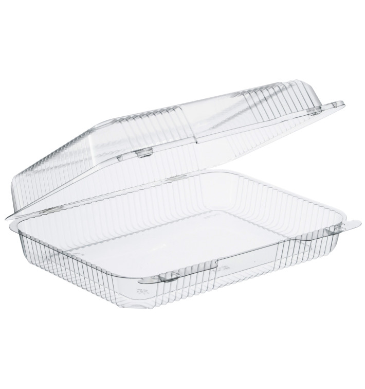 Plastikbehälter PS "StayLock" Klappdeckel Transp. 1430ml (250 Stück) Plastikbehälter PS "StayLock" Klappdeckel Transp. 1430ml (250 Stück)