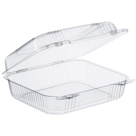 Plastikbehälter PS "StayLock" Klappdeckel Transp. 1260ml (250 Stück)