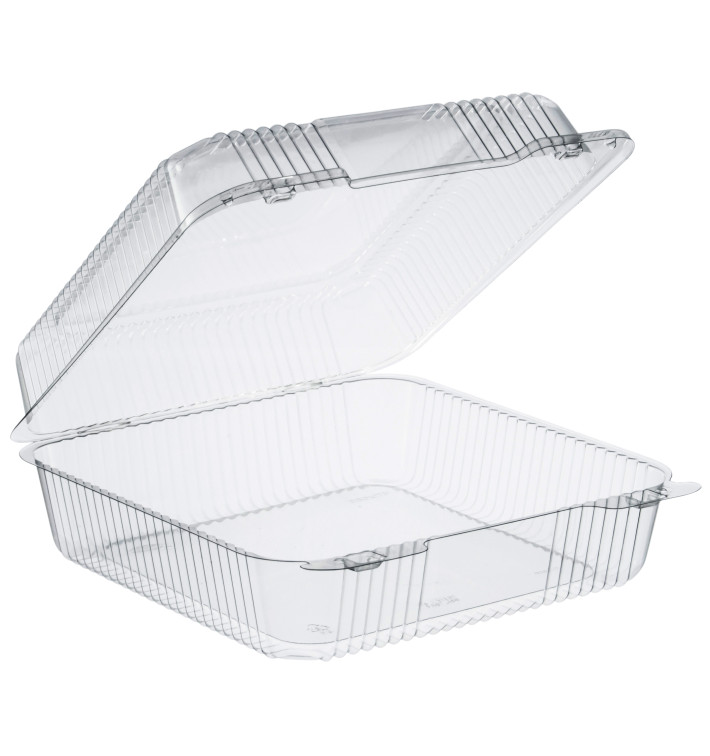 Plastikbehälter PS "StayLock" Klappdeckel Transp. 2240ml (250 Stück) Plastikbehälter PS "StayLock" Klappdeckel Transp. 2240ml (250 Stück)
