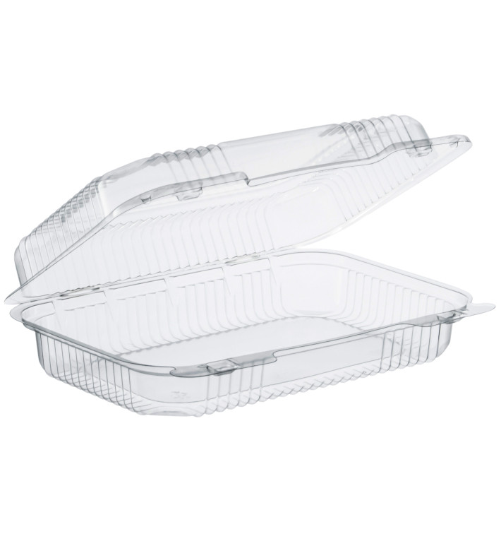 Plastikbehälter PS "StayLock" Klappdeckel Transp. 1080ml (125 Stück) Plastikbehälter PS "StayLock" Klappdeckel Transp. 1080ml (125 Stück)