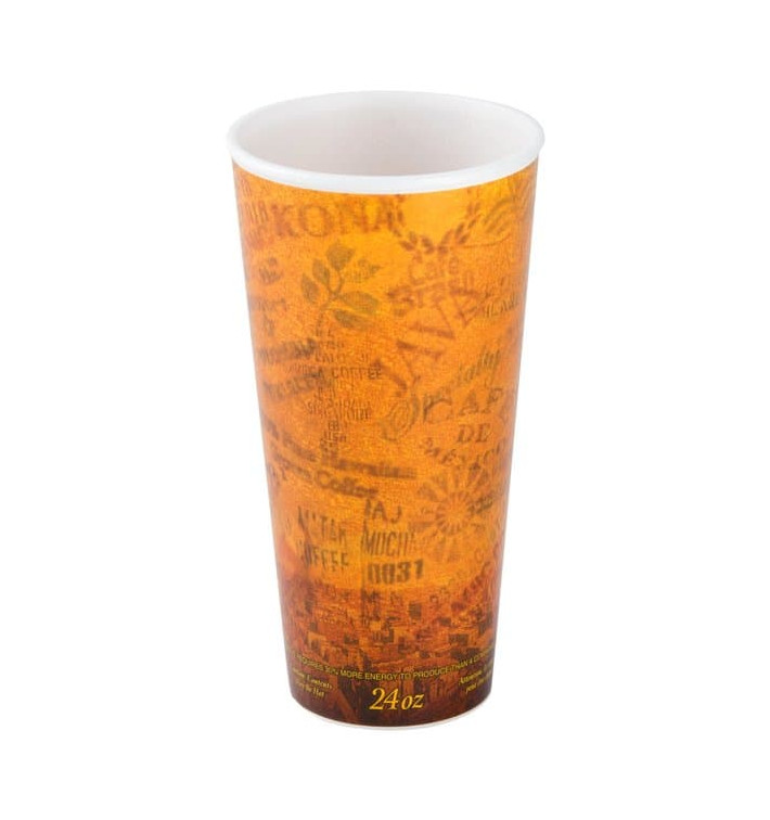 Styroporbecher "Fusion" Orange 24Oz/710ml Ø94mm (20 Stück) Styroporbecher "Fusion" Orange 24Oz/710ml Ø94mm (20 Stück)