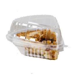 Plastikschale Klappdeckel OPS "Clear Seal" Stück Kuchen 169ml (125 Stück)