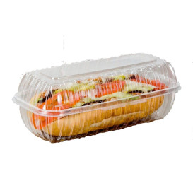 Plastikschale Klappdeckel OPS "Clear Seal" Für Baguette 290ml (100 Stück)