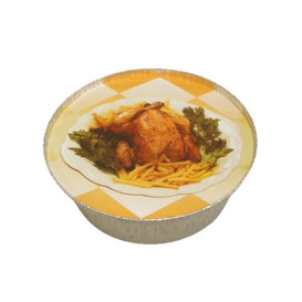 Pappdeckel für runde Aluschalen 1.900ml (125 Stück)