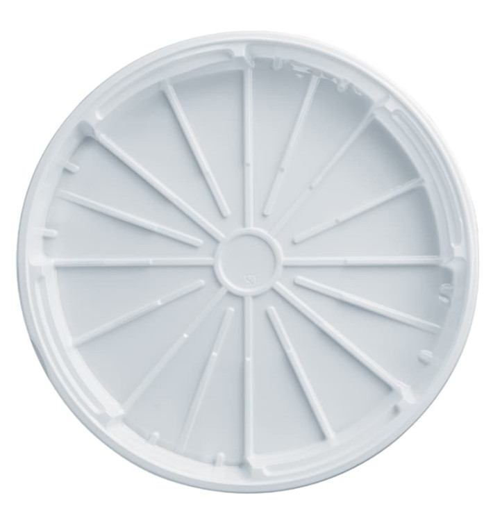 Abdeckung PS für Pizza weiß 320mm (100 Stück) Abdeckung PS für Pizza weiß 320mm (100 Stück)