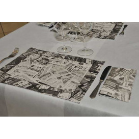 Tischsets Papier 300x400mm "Press" Schwarz 50g (500 Stück)
