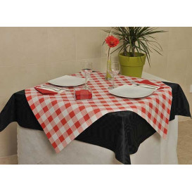 Papiertischdecke  1x1m "Kariert Rot" 37g (400 Stück)