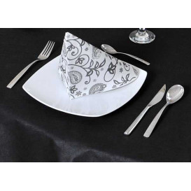 Servietten Airlaid Weiße "Paisley" 40x40cm (50 Einh.)