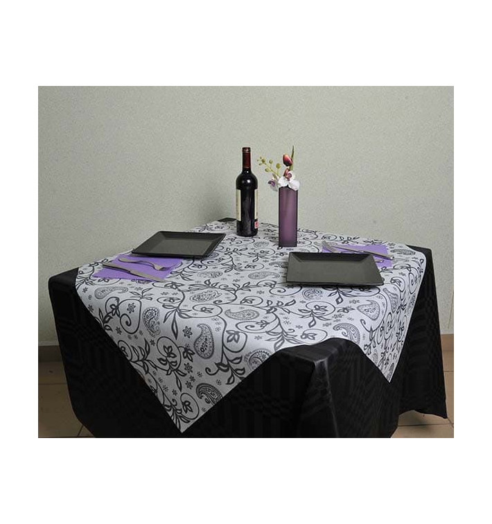 Papiertischdecke Novotex Polypropylen"Paisley" Weiß 120x120cm (150 Stück) Papiertischdecke Novotex Polypropylen"Paisley" Weiß 120x120cm (150 Stück)
