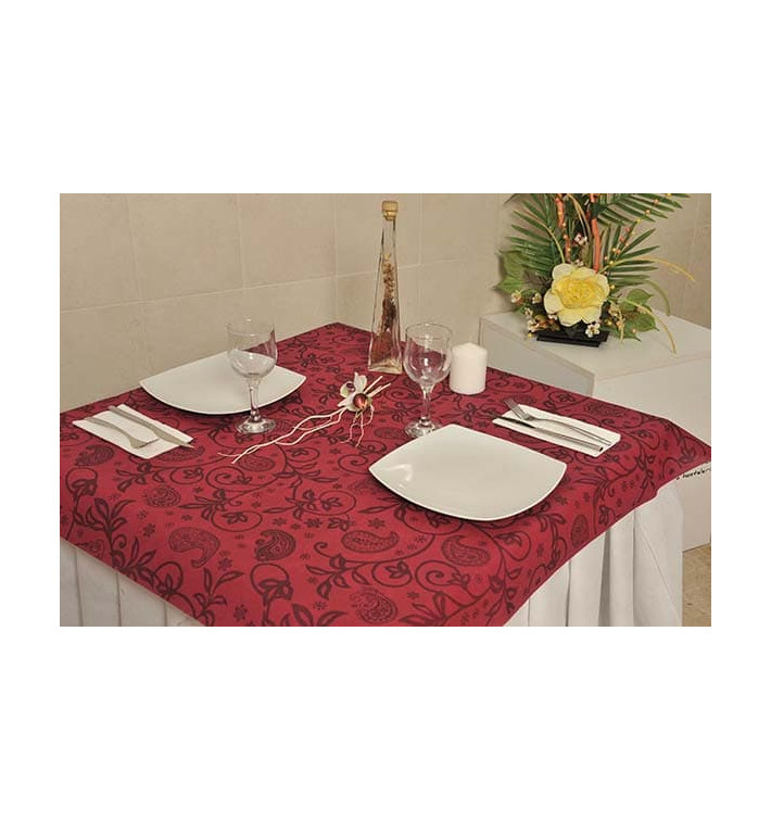 Papiertischdecke Novotex Polypropylen "Paisley" Bordeaux 120x120cm (150 Stück) Papiertischdecke Novotex Polypropylen "Paisley" Bordeaux 120x120cm (150 Stück)