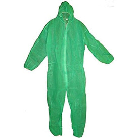 Schutzanzug PP mit Kapuze Grösse XXL Grün (1 Stück)