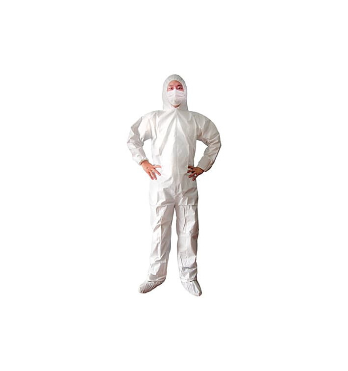 Schutzanzug PP Plastifziertei mit Kapuze Grösse L (1 Stück) Schutzanzug PP Plastifziertei mit Kapuze Grösse L (1 Stück)
