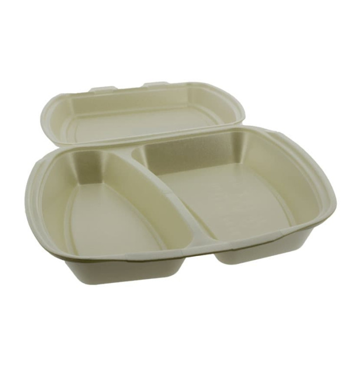Verpackung Menübox Styropor Champagner 2-geteilt (250 Einh.) Verpackung Menübox Styropor Champagner 2-geteilt (250 Einh.)