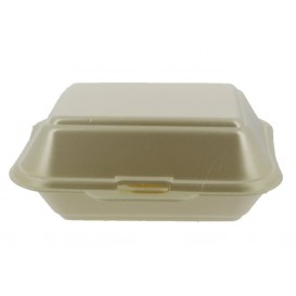 Verpackung Lunchbox Styropor Champagner 185x155x70mm (125 Einh.)