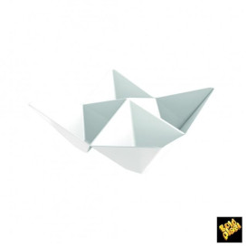 Plastikschüssel Origami PS weiß 103x103mm (25 Stück)