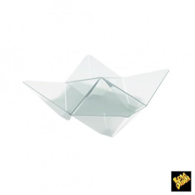 Plastikschüssel Origami PS Transparent 103x103mm (500 Stück)