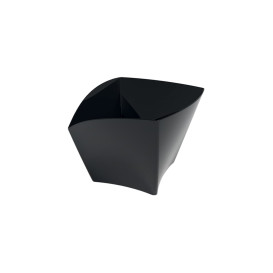 Plastikbecher "Curve" PS schwarz 90 ml (25 Stück)