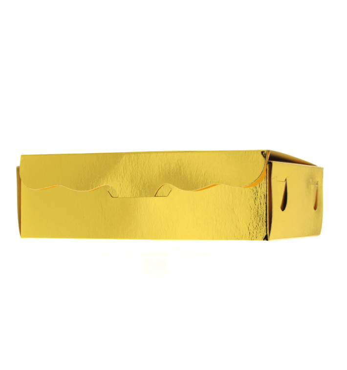 Box für Süßwaren gold 14x8x3,5cm (50 Stück) Box für Süßwaren gold 14x8x3,5cm (50 Stück)