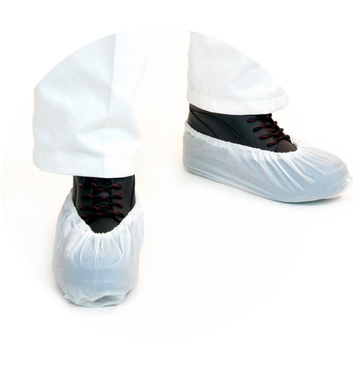 Überschuhe Polyetylen CPE 40My weiß (100 Stück) Überschuhe Polyetylen CPE 40My weiß (100 Stück)