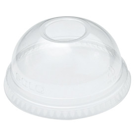 Domdeckel mit Loch für Becher PET Solo Ultra Clear 9Oz groß und 10Oz (1000 Stück)