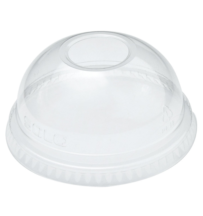 Domdeckel mit Loch für Becher PET Solo Ultra Clear 9Oz groß und 10Oz (1000 Stück) Domdeckel mit Loch für Becher PET Solo Ultra Clear 9Oz groß und 10Oz (1000 Stück)