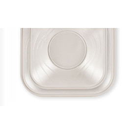 Plastikteller PP "X-Table" Platz flach Perle 180mm (120 Stück)