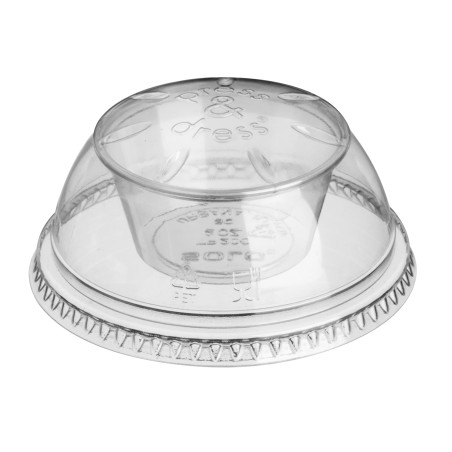 Domdeckel mit Behälter PET "Press&Dress" Ø9,2cm (50 Stück)