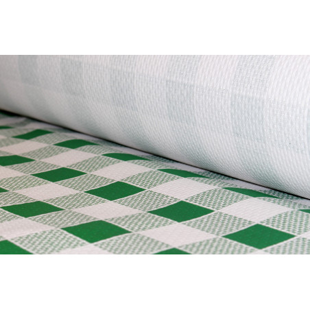 Papiertischdecke Rolle grün kariert 1x100m 40g (6 Stück)