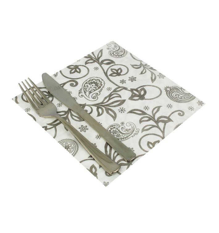 Servietten Airlaid Weiße "Paisley" 40x40cm (50 Einh.) Servietten Airlaid Weiße "Paisley" 40x40cm (50 Einh.)