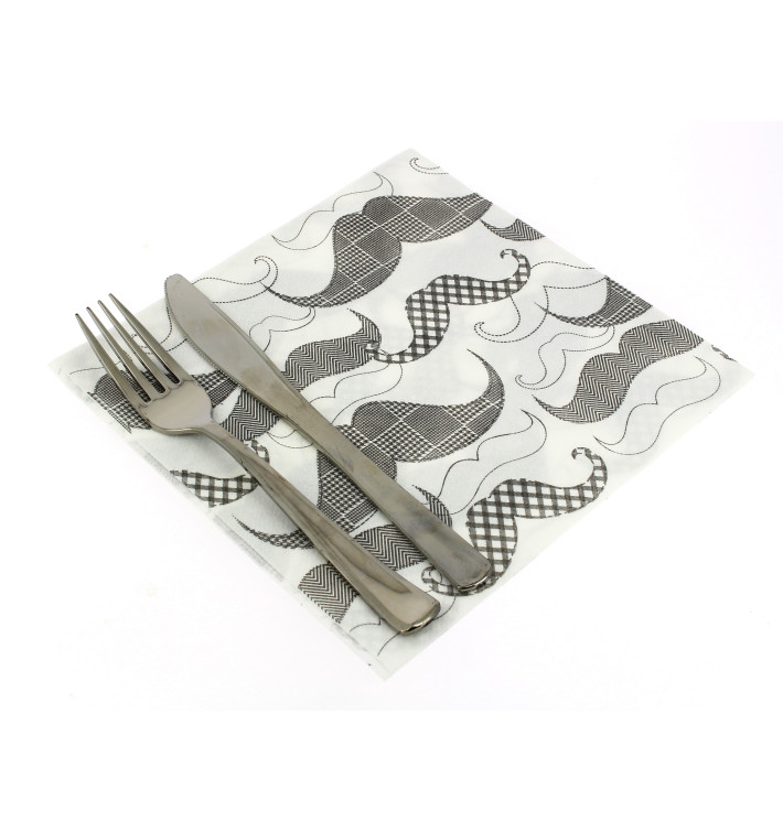 Servietten Airlaid "Schnurrbart" 40x40cm (50 Einh.) Servietten Airlaid "Schnurrbart" 40x40cm (50 Einh.)