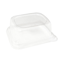 PlastikDeckel für Verpackung Zuckerrohr 14x14cm (50 Stück)