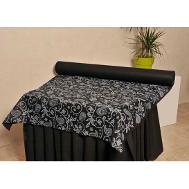 Tischläufer Novotex Schwarz mit  "Paisley" 1,2x48m 50g (1 Stück)