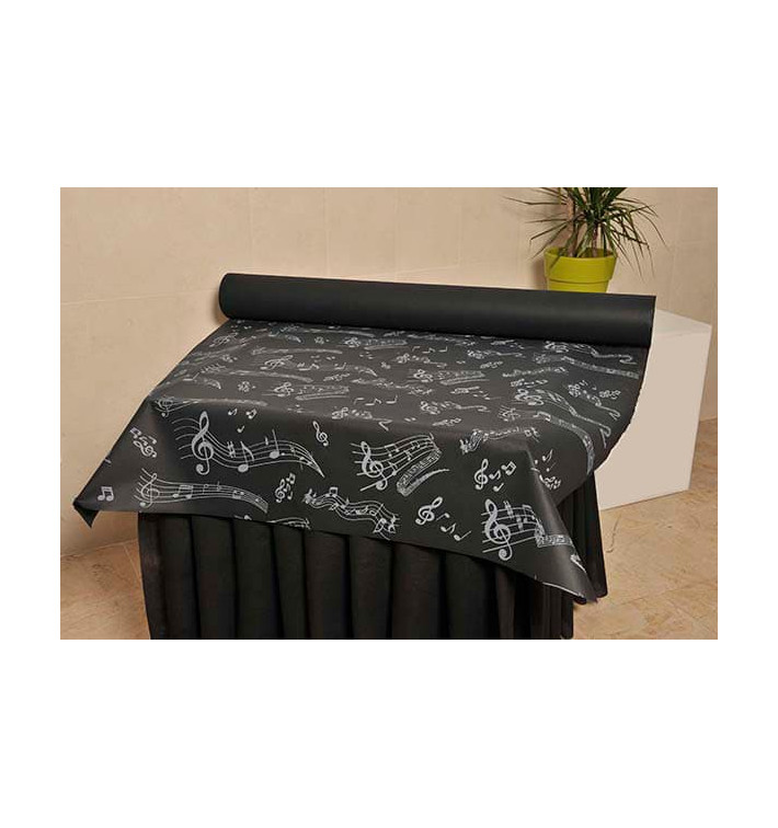 Tischläufer Novotex Schwarz mit "Musikalische" 1,2x48m 50g (1 Stück) Tischläufer Novotex Schwarz mit "Musikalische" 1,2x48m 50g (1 Stück)